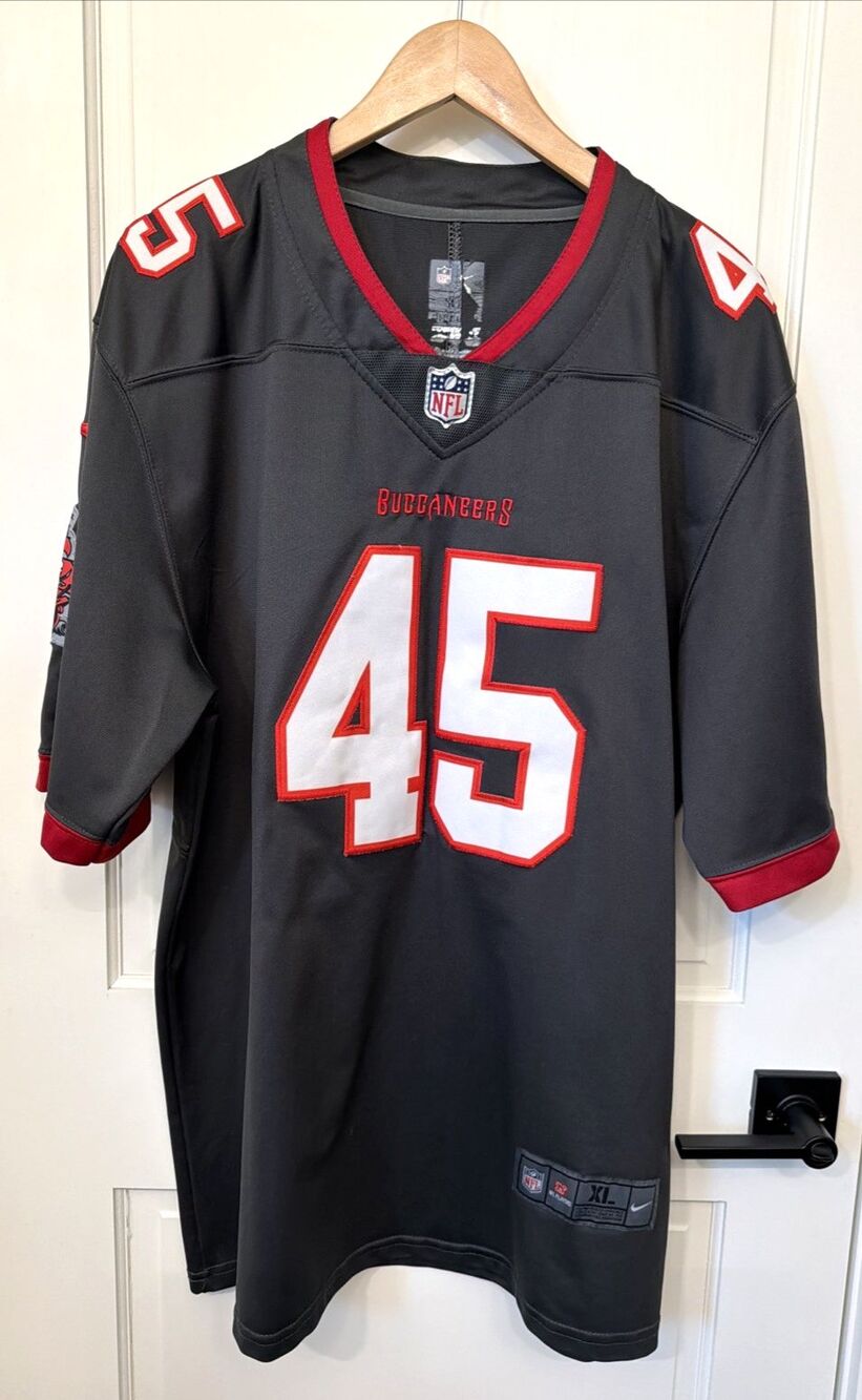Tampa Bay Buccaneers Devin White Nike Alternate Pewter NFL Game Jersey Men’s XL